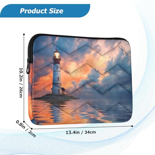 Funda para portátil 13-14 pulgadas impermeable con diseño faro miniatura 3
