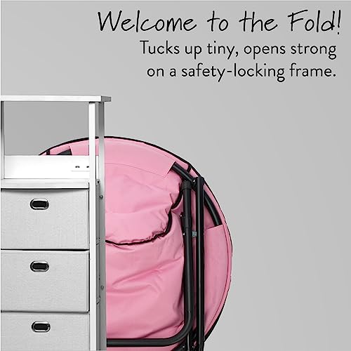 image for Idea Nuova Disney Minnie Mouse Plush Folding Saucer Chair with 32