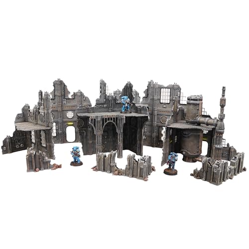 Tabletop Terrain Fabricator's Foundry - Grimdark Sci-Fi Ruins - Modular Sci-Fi Tournament Terrain for Tabletop Wargaming Competitive Ruins 28mm 32mm