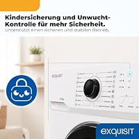Exquisit Waschmaschine 6kg - Kleine Waschmaschine - 44 cm Tiefe - Weiss – Ansicht 6
