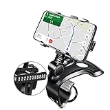 Car Phone Mount 360 Degree Rotation Universal Car Dashboard Phone Holder, Multi-use Spring Clip Car Phone Holder Compatible with iPhone, Samsung, Android 4 to 7 inch All Mobile Phones