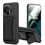 Kaotengwo for OnePlus 11 5G Phone Case with Card Holder & Kickstand case for OnePlus / 1+ 11 5G Cover - Black