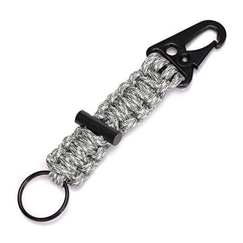Ekloen 2 Pack Paracord Carabiner Survival Keychain Lanyard With Firestarter (Digital Camo) #TOP1