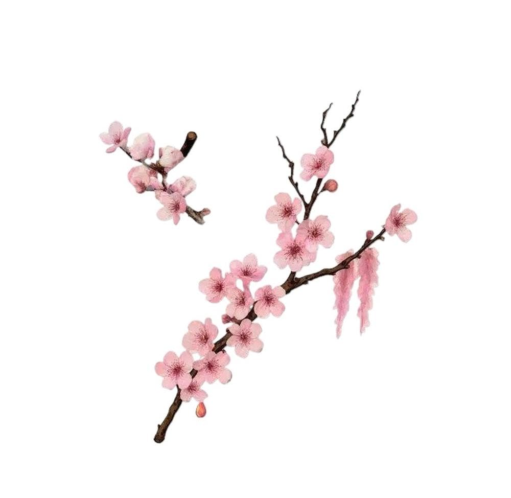 1PC Watercolor Cherry Blossom Waterproof Sticker for Car Windows Bumpers