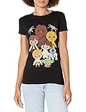 Star Wars Women's Heroes Kawaii Crew Neck Graphic T-Shirt, black, XXL