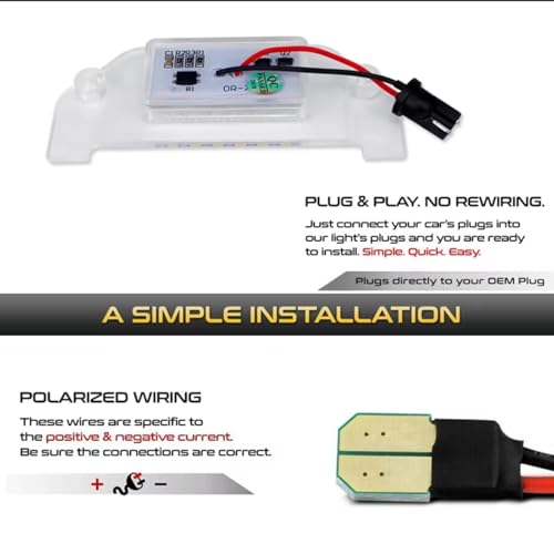 Lámpara de matrícula trasera para coche Chrysler 300 iluminación 2