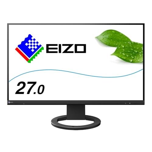 EIZO FlexScan EV2760-BK 68,5 cm (27 Zoll) Ultra-Slim Monitor (DVI-D, HDMI, USB 3.1 Hub, DisplayPort, 5 ms Reaktionszeit, Auflösung 2560 x 1440) schwarz
