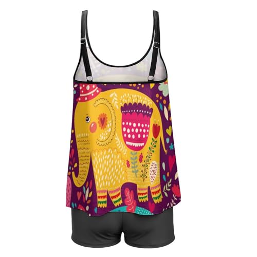 Maillot de bain tankini couvrant pour masquer les complexes avec short et robe de plage
