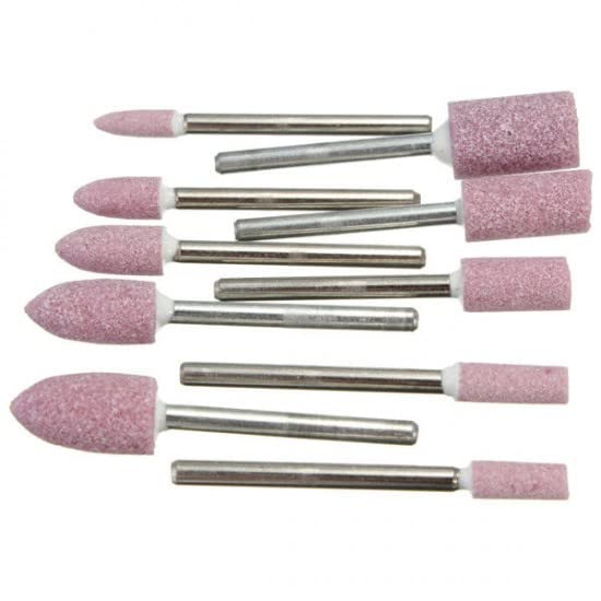 10pcs Abrasive Mounted Stone Rotary Tool 1/8 Shank for DIY Grinding