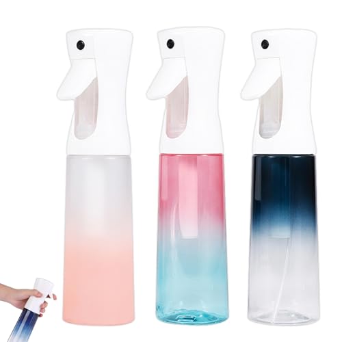 3 Piezas Pulverizador Agua Peluqueria Set, Botella de Spray de Fina Niebla Continua, 300ml Botella Pulverizador, Frascos de Spray para Limpieza del Hogar, Peluquería, Jardinería, Flores, Plantas