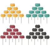40 PCS Double-Layer Buffing Pads, Multi-Grit Abrasive Wheels (80/150/240/400) for Dremel & Drill | Yellow, Green, Red, Black Polishing Discs Kit
