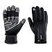 RIGWARL Cycling Gloves for Men,Winter Touch Screen Gloves with Waterproof and Windproof-Non-Slip Silicone Gel and Hand Warmers for Mens' Cycling and Running(Black)