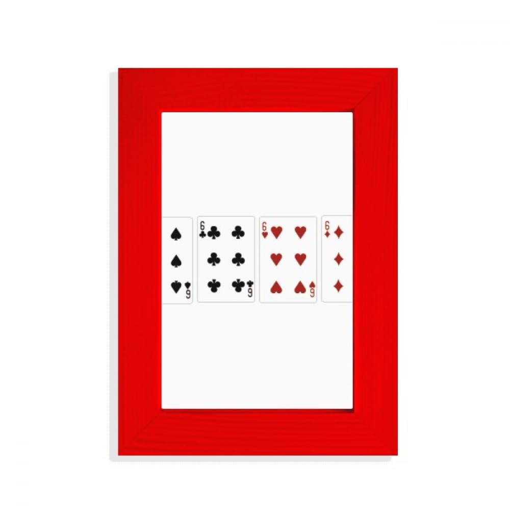 Cadre photo avec 6 cœurs rouge motif pique idéal pour offrir à la Saint-Valentin