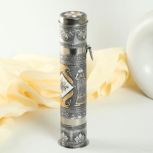 Image of Metal Stainless Steel Incense Stick Storage Box Holder (Black)