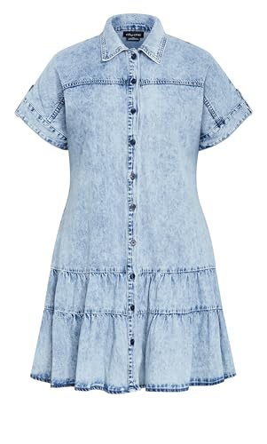 Image of City Chic Women's Plus Size Dress - Denim Layla