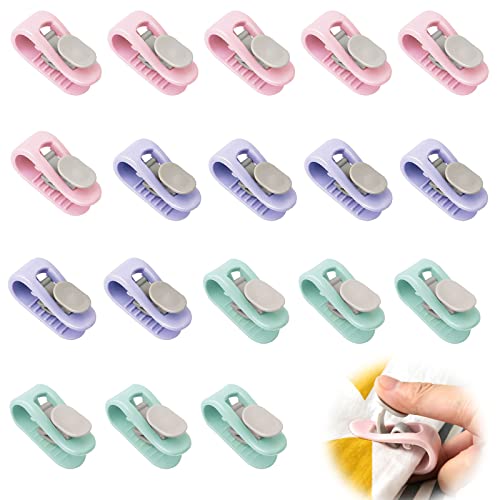 ZUOMENDY18 18pcs Anti dérapant sans Aiguille Clip Couette Anti dérapant Pince Fixations Fixes Clips de Courtepointe Pinces pour Housse de Couette Antidérapantes Couette antidérapants sans Aiguille