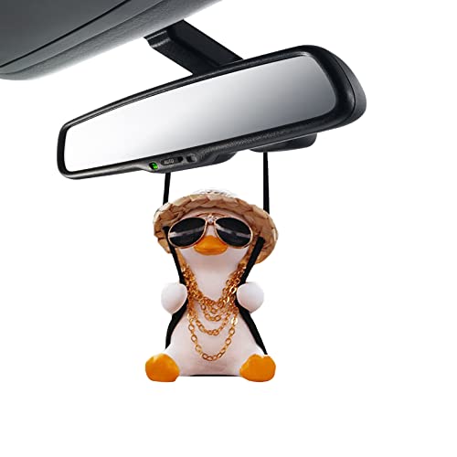 2 Stück Farbwechsel Enten Anhänger - UV-verfärbende Auto Deko Für Spiegel