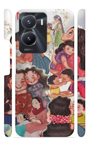 MOBIQUE Girl and Mother Love Designer Printed Hard Back Cover for Vivo T2x 5G /Vivo Y16 / Vivo Y56 5G Attractive and Uniquely Crafted Smartphone Case