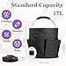 IHOMAGIC 2Pcs Collapsible Cleaning Caddy with Handle, 17L Foldable Cleaning Supply Caddy, Bucket Tool Organizer in 600D Oxford Fabric, Multifunctional Storage Basket for Cleaning, Traveling, Black