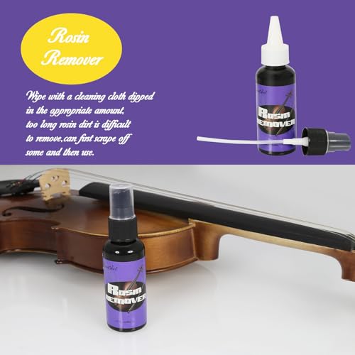 image for Danchet Violin Cleaner Care Cleaning Kit,Maintenance Kit,Beeswax,Liqui