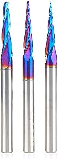 Amana Tool AMS-144-K 3-Pc SC Spektra Extreme Tool Life Coated 2D/3D Carving 1/4 Inch SHK Router Bit Pack