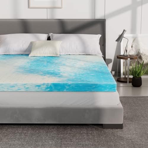 Airensky 3 Inch Twin Memory Foam Mattress Topper, Cooling Gel Ventilated Design for Pressure Relief, CertiPUR-US Certified