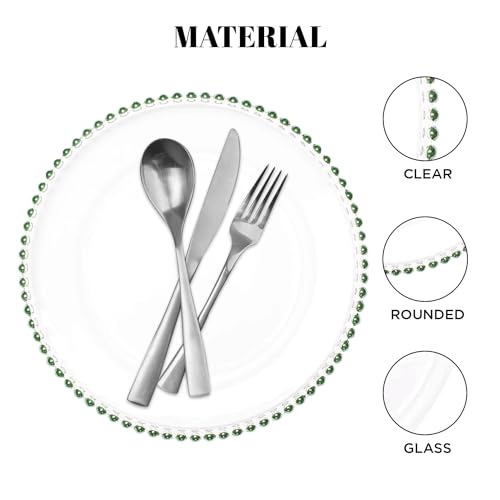 MYEventProducts-8-Pack-13-inch-Green-Charger-Plates-Fancy-Charger-Plates-for-Wedding-Reception-Heavy-Duty-Durable-Sturdy-Glass-Chargers-for-Dinner-Plates-Party-Supplies-Green