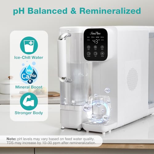 Image of SimPure Y11C-A Cold Reverse Osmosis Water Filter Countertop, UV RO System