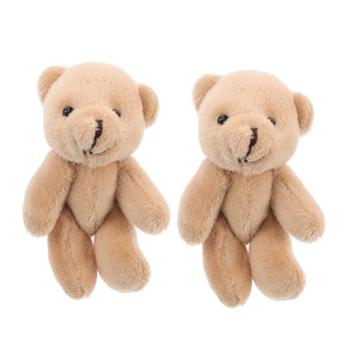 ORFOFE 2 Piezas Muñecos de Peluche Mini Suaves y Realistas Decoración para Casa de Muñecas Llaveros de Animales de Felpa para Regalo para Manualidades y Cumpleaños