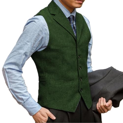 Men's Slim Fit Suit Vest, Prom Blazer Waistcoat for Wedding, Best Man & Grooms Office Suits tank top3