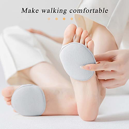 Image of Honeycomb Fabric Forefoot Pads Breathable Soft Ball of Foot Cushion Pads, Invisible Women's Half Liner Socks Mat for Flats High Heels (5Pairs(Beige))