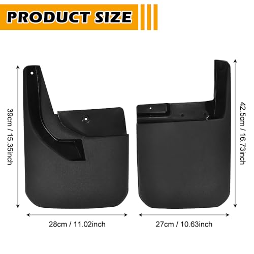 Image of JSCARLIFE Mud Flaps for 2018-2024 J-eep Wrangler JL | No-Drill Splash Guards | Front & Rear Set | Black PP Plastic | Protects Against Mud, Rocks & Road Debris