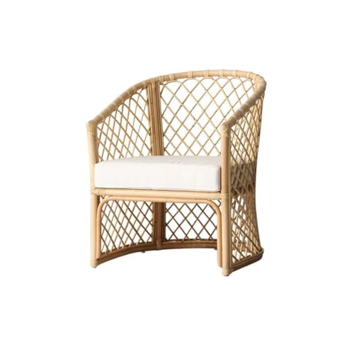 DIANXI Sofás Pequeños Sillón de ratán Hecho a Mano Estilo Europeo, Silla negociación for el Patio del hogar, balcón, Sala Estar Interior, sofá Individual Sofá para Dormitorio