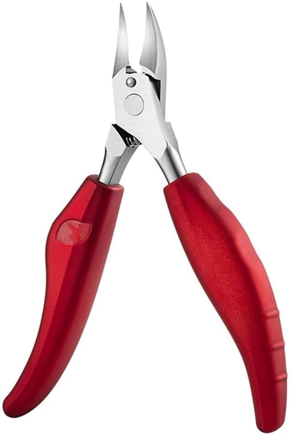 Stainless Steel Cuticle Nippers Scissor Cutter Remover Clipper Trimmer Acrylic Manicure Pedicure Nail Art Care Tools,Deep Red