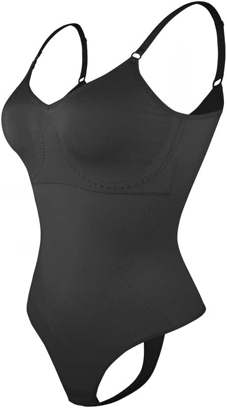 JSEIAJB Seamless Thongs Bodysuit Shapewear Tummy Control Butt Lifter Body Shaper Smooth Invisible Under Dress Slimming Underwear(XL)