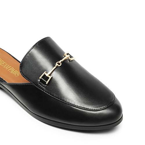 Image of DREAM PAIRS Mules for Women Flats Slip on Comfortable | Pointed Toe Slip on Slides Buckle Lightweight Loafers Shoes for Office Work Business and Casual Wear