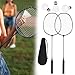 Lljsszr Badminton Set with Carry Bag for Two and Shuttlecock for Sports, Black