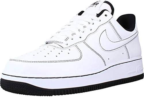 white air forces with black stitching