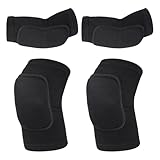 obmwang Volleyball Knee Pads and Volleyball Arm Pads Set for Kids Youth Volleyball Yoga Dance Football Basketball Running, Large