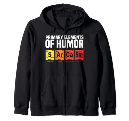 SARCASM S Ar Ca Sm Primary Elements of Humor Science Tshirt Zip Hoodie