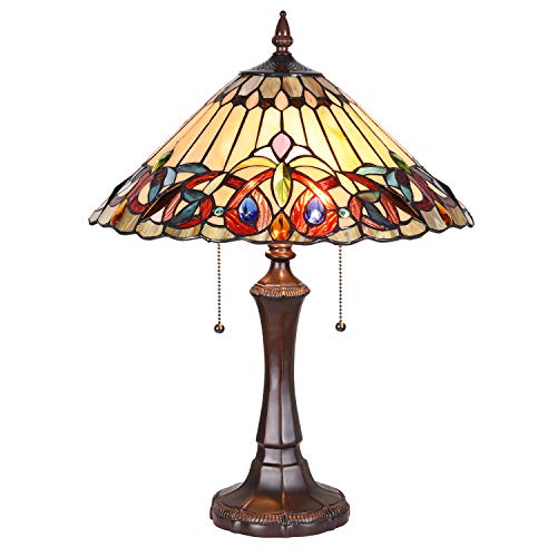 ๐ Flash Sale Capulina Tiffany Table Lamp Bedside Reading Lamp 2-Light 16" Wide Traditional Crafts Antique Art Style Desk Lamp for Bedrooms Living Room ๐ Flash Sale Capulina Tiffany Table Lamp Bedside Reading Lamp 2-Light 16" Wide Traditional Crafts Antique Art Style Desk Lamp for Bedrooms Living Room