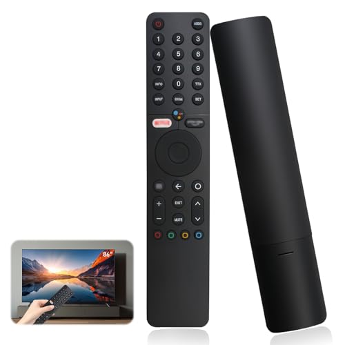 XMRM-19 Adecuado para Xiaomi Mi TV P1/Q1 (32/43/50/55/75) – Bluetooth con Voz, emparejamiento fácil y Botones de Silicona, reemplazo para Smart TV Android L32M6/L43M6/L50M6/L55M6
