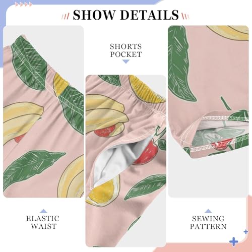 Pajama Bottoms, Pajamas Long Pant Fruits Lounge Wear Casual Pink Sleep Pants Soft Pjs Sleepwear4