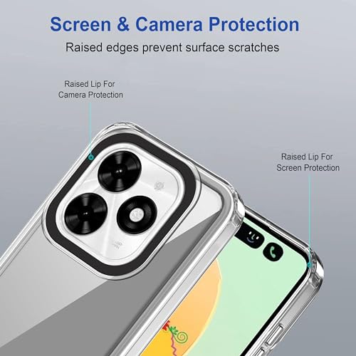 Image of Zapcase Back Case Cover for Tecno Spark Go 2024 | Compatible for Tecno Spark Go 2024 Back Cover | Case Cover with Camera Protection | (TPU + PC | Transparent)