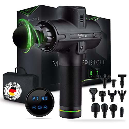 Wellax Massagepistole - Leistungsstarke Gymnastic Massage Gun mit 11...