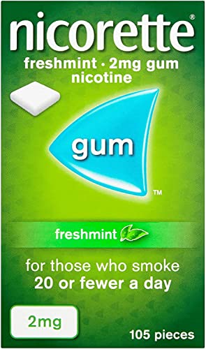 Nicorette Freshmint Gum Nicotine, 2 mg, 105 Piece