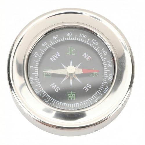 Brújula de Navegación Portátil de Acero Inoxidable 57mm miniatura 1