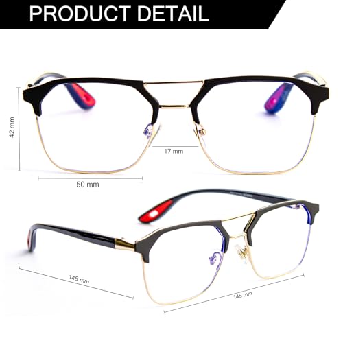 Image of Photochromic Square Sunglasses for Men, Metal Frame, UV Protection, Stylish Everyday Eyewear