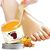 Soelegant Milk & Honey Exfoliating Foot Masks, Honey Peel Off Foot Wax, Foot Wax, Moisturizing & Nourishing, Low Allergy Formula Feet Care Products, Hydrating Foot Masks for Feet Peel Off Mask