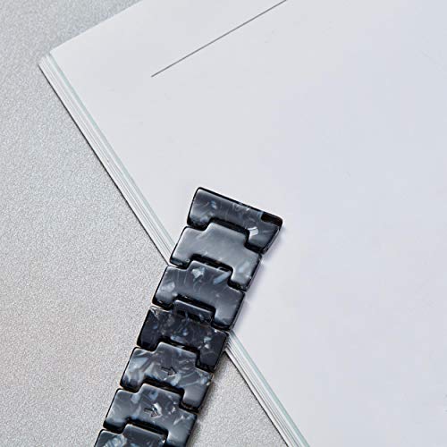 Resin Watch Bands Replacement Watch Straps For Men Women 14 Colors Quick Release Lightweight Wrist Bands In 3 Sizes 18/20/22Mm Fashion Skin-Friendly Watch Bracelets Smartwatch Band (Ice Black, 18Mm) #TOP4